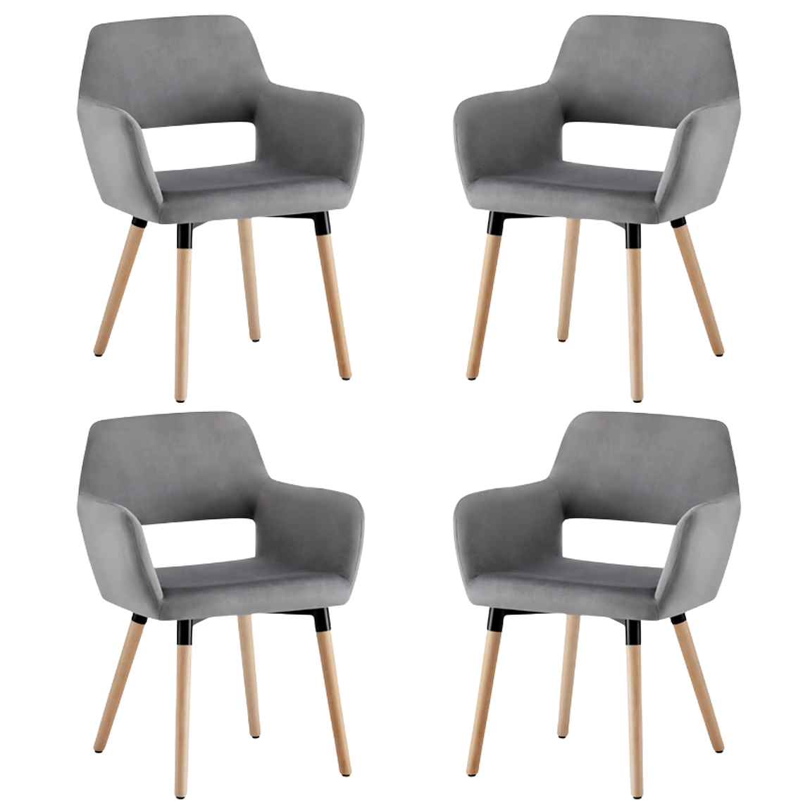 Pack 4 Sitiales Boston Velvet 3