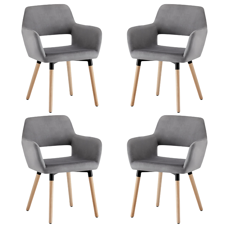 Pack 4 Sitiales Boston Velvet 3