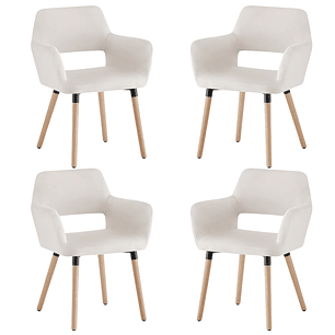 Pack 4 Sitiales Boston Velvet