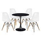 Comedor Siena redondo negro 100 cm con 4 Sillas Eames - Miniatura 2