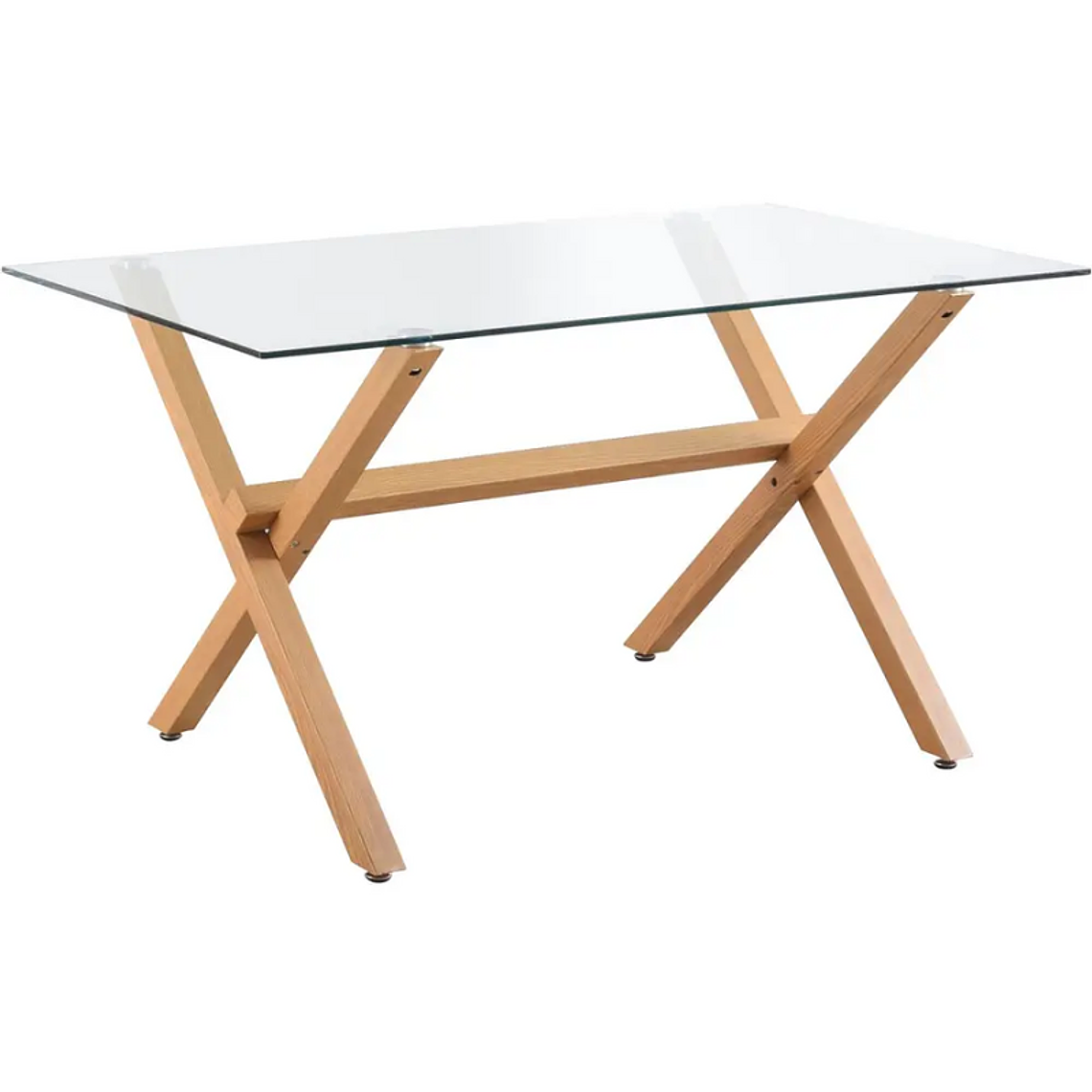 Comedor Hamar rectangular vidrio 140x90 cm con 6 Sillas Mariposas Rubik Wood Velvet 7