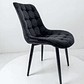 Silla Capitone Black terciopelo negra - Miniatura 2