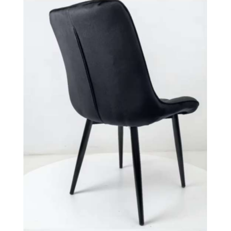 Silla Capitone Black terciopelo negra 3