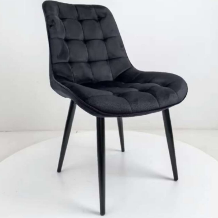 Comedor Vintage Gold 160x90 cm con 6 Sillas Capitone Black 9