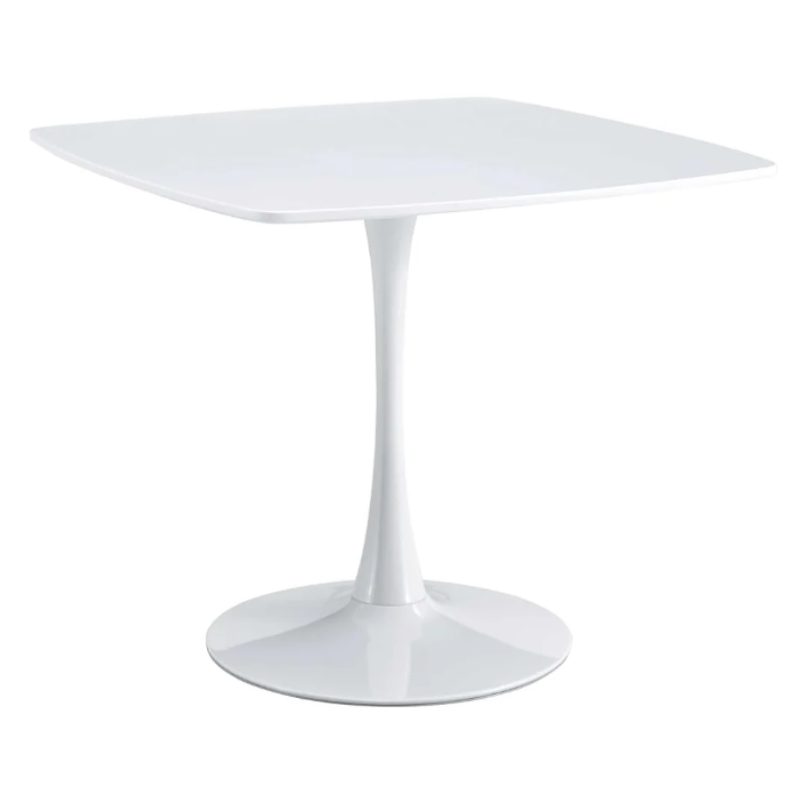 Mesa Tulip cuadrada blanca 90x90 cm 1