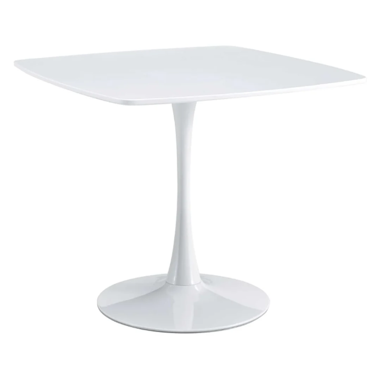 Mesa Tulip cuadrada blanca 90x90 cm 1
