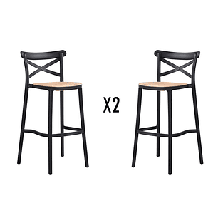 Pack 2 Taburetes Piso bar Danubio (65 cm)
