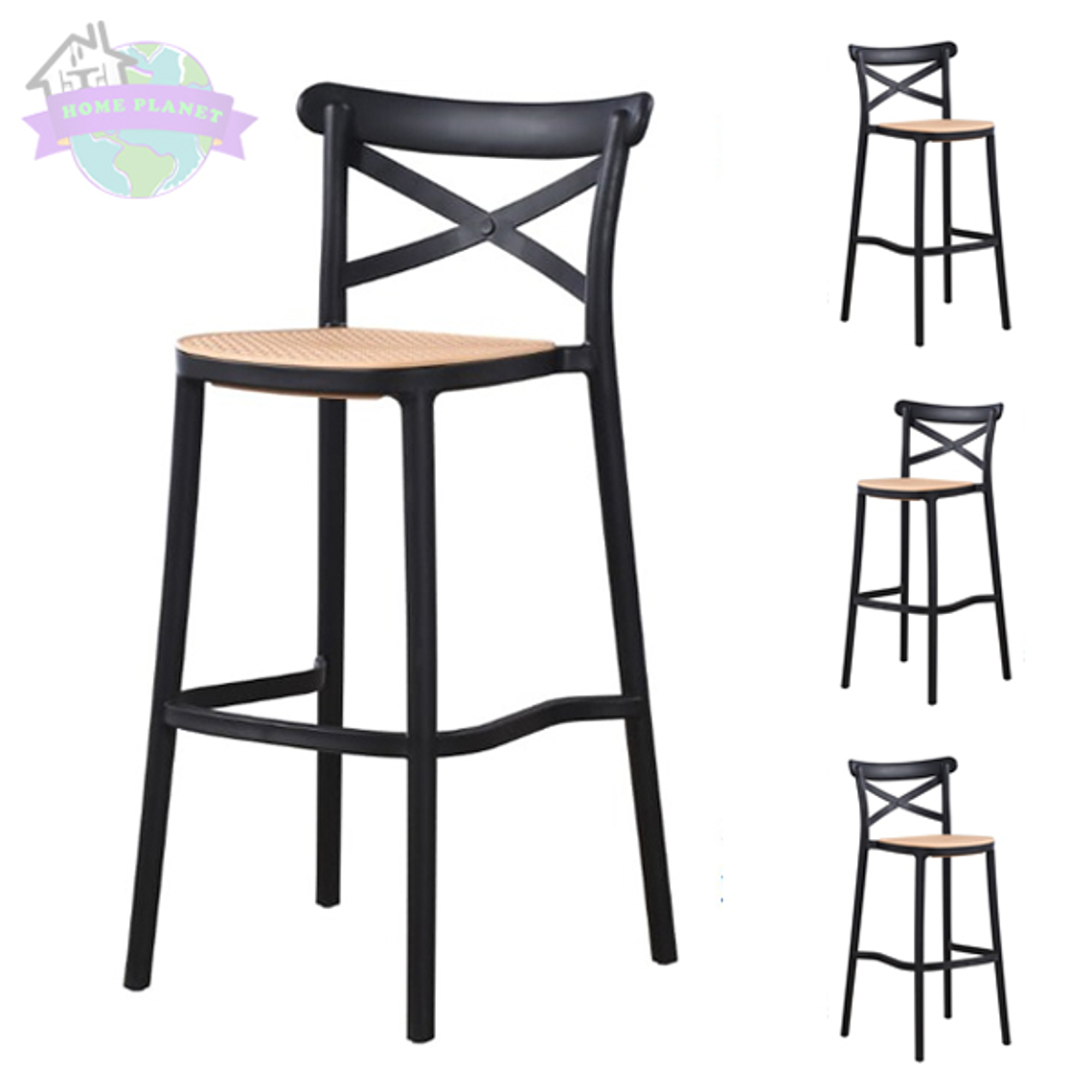 Pack 4 Taburetes Piso bar Danubio (65 cm) 1