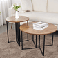 Pack de 2 mesas de centro redondas - Madera Clara - Miniatura 1