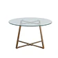 Mesa de Centro para Living de Vidrio y Metal 80cm - Miniatura 2