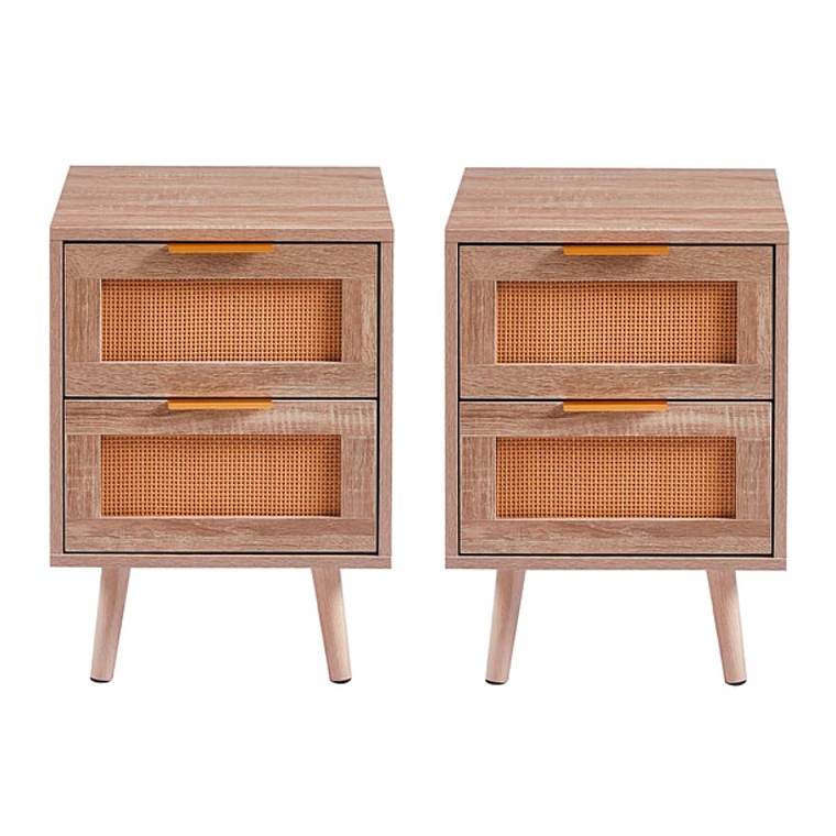 Pack de 2 Veladores Trap Mesh Walnut 1