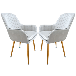 Pack 2 Sillas Sitial Butacas Diamond Pear Wood