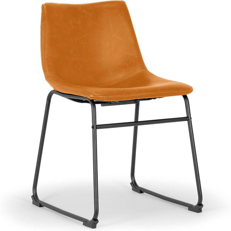 Silla Burgos de Cuero Sintético y Metal Industrial 1