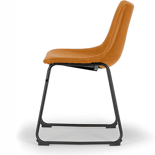 Silla Burgos de Cuero Sintético y Metal Industrial