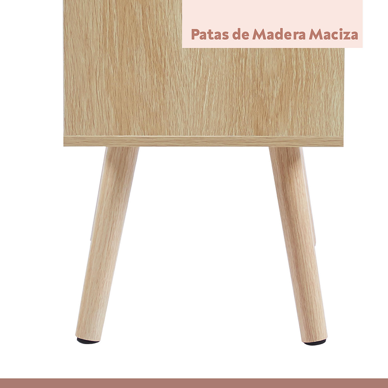 Pack de 2 Veladores Mesh Rattan con Cajon y Espacio 5