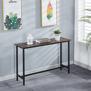 Mesa de Arrimo o Bar Alta Rustik 120 cm l Madera Oscura Walnut