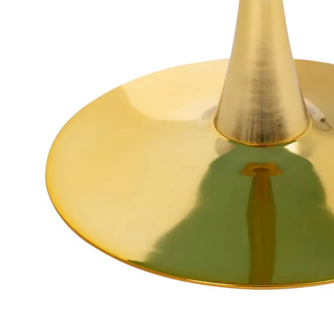 Comedor Lincoln Gold redondo mármol 80 cm con 4 Sitiales Siena Gold 14