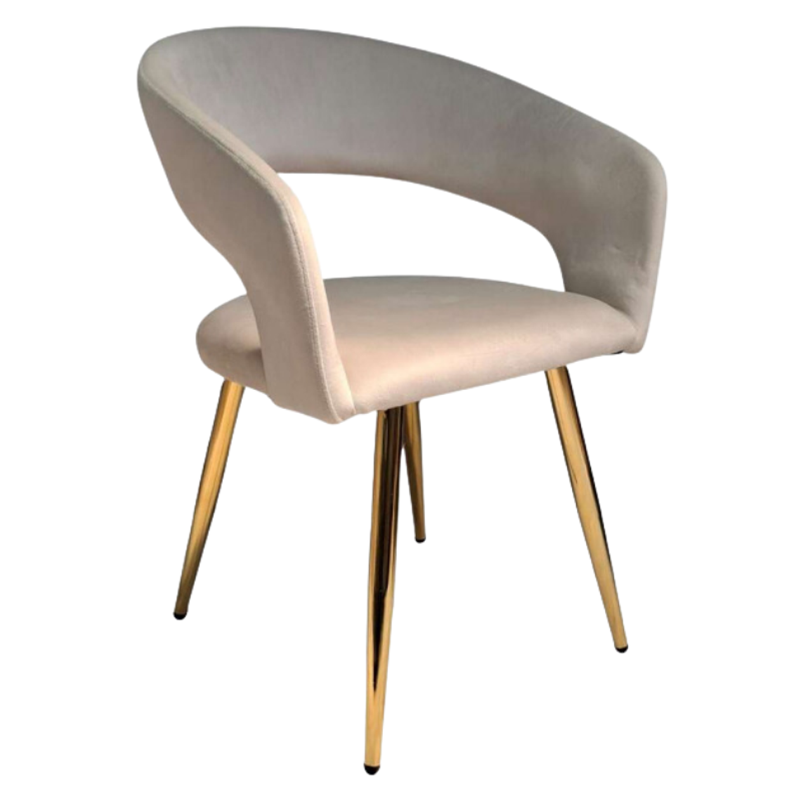 Comedor Lincoln Gold redondo mármol 80 cm con 4 Sitiales Siena Gold 4