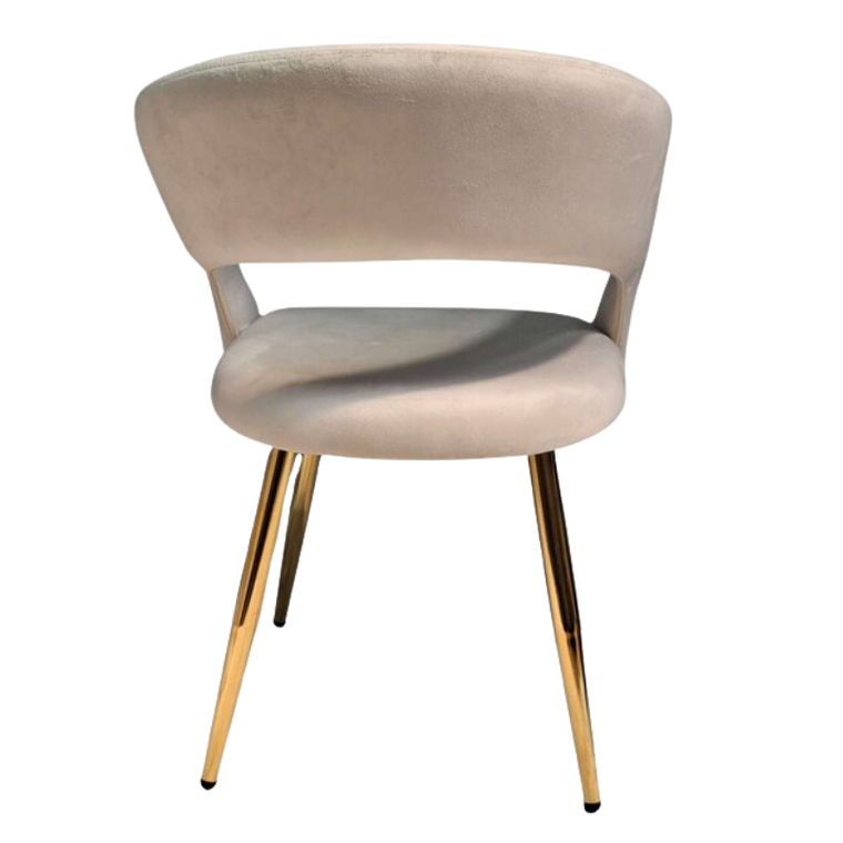 Comedor Lincoln Gold redondo mármol 80 cm con 4 Sitiales Siena Gold 6