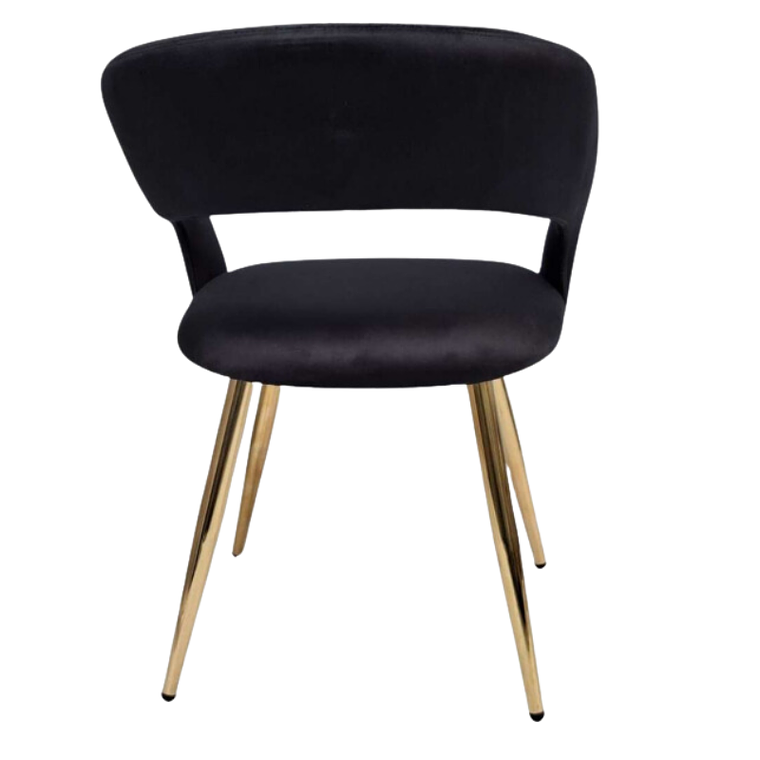 Comedor Lincoln Gold redondo mármol 80 cm con 4 Sitiales Siena Gold 9