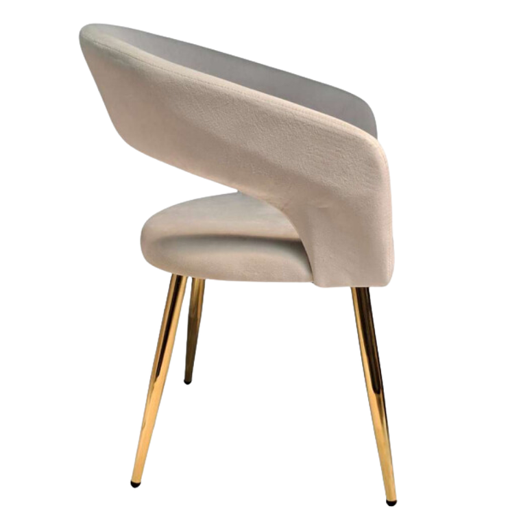 Comedor Lincoln Gold redondo mármol 100 cm con 4 Sitiales Siena Gold 11