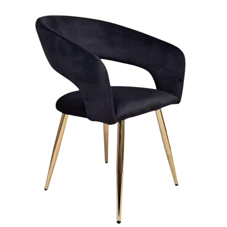 Comedor Lincoln Gold redondo mármol 100 cm con 4 Sitiales Siena Gold 7