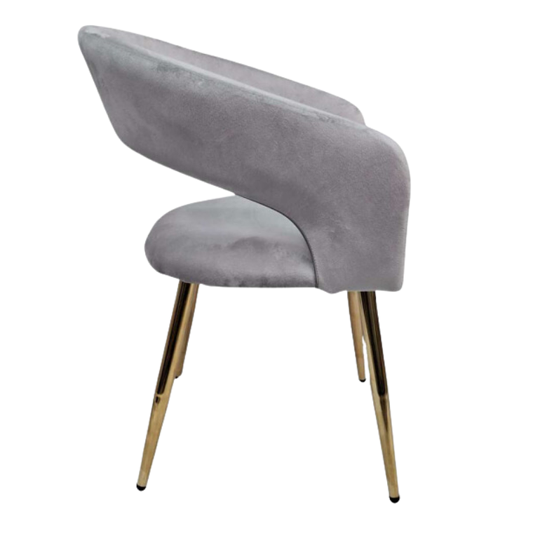 Comedor Lincoln Gold redondo mármol 100 cm con 4 Sitiales Siena Gold 6