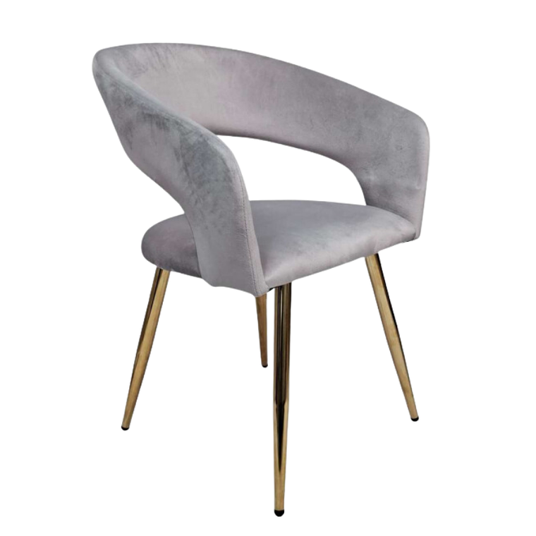 Comedor Lincoln Gold redondo mármol 100 cm con 4 Sitiales Siena Gold 4