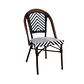 Silla Bistro Parisina Rattan - Blanca con negro - Miniatura 3