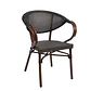 Silla Bistro Parisina Textileno con reposabrazos - Café Oscuro - Miniatura 2