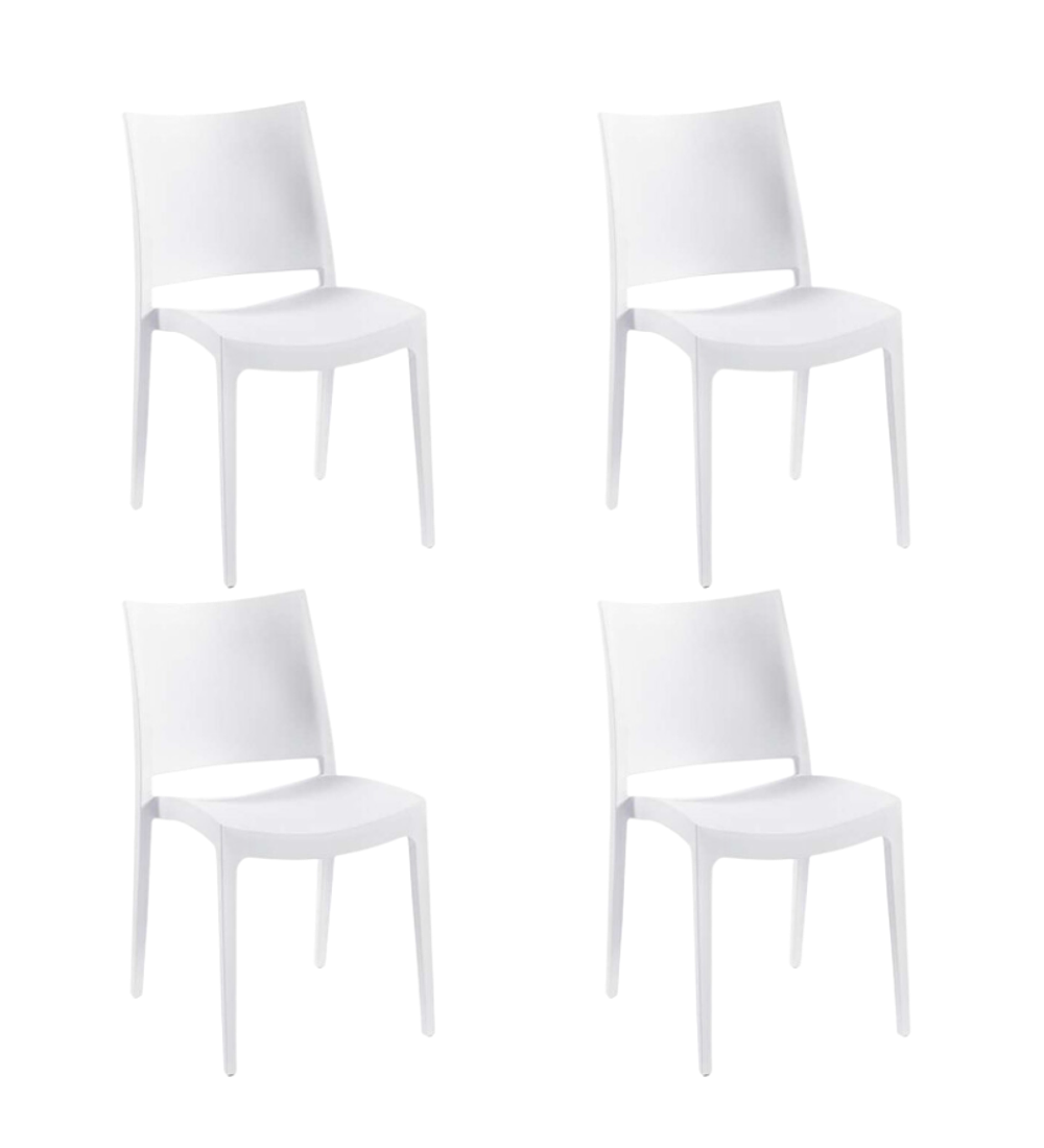 Pack 4 Sillas de terraza White