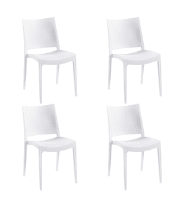 Pack 4 Sillas de terraza White