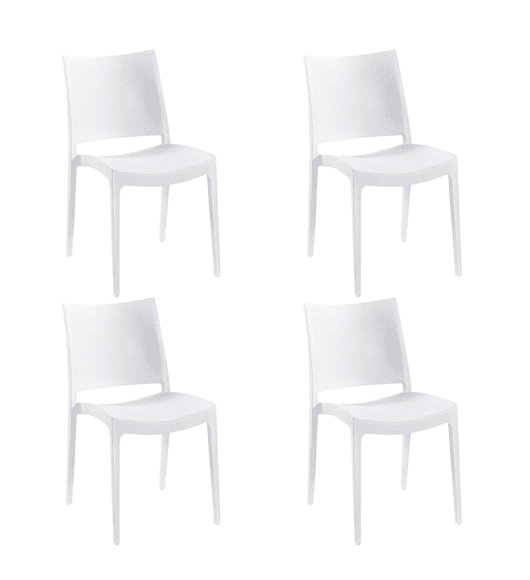 Pack 4 Sillas de terraza White