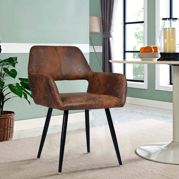 Butaca Burgos Ecocuero Vintage Café Oscuro 1