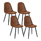 Pack 4 Sillas Spoon Ecocuero vintage café oscuro - Miniatura 1
