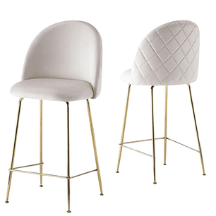 Taburete Breda Gold Velvet 66 cm