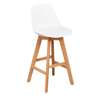 Taburete Piso Tulip 65 cm Respaldo Medio