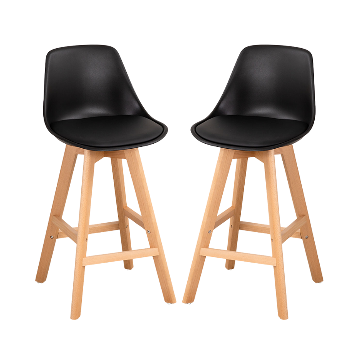 Pack 2 Taburetes Tulip 64 cm Respaldo Medio 1