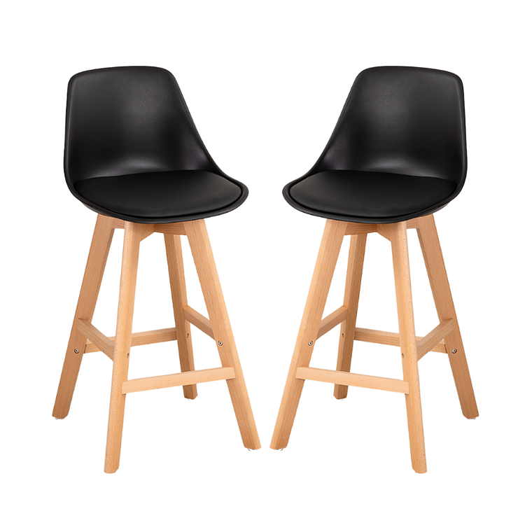 Pack 2 Taburetes Tulip 64 cm Respaldo Medio 1