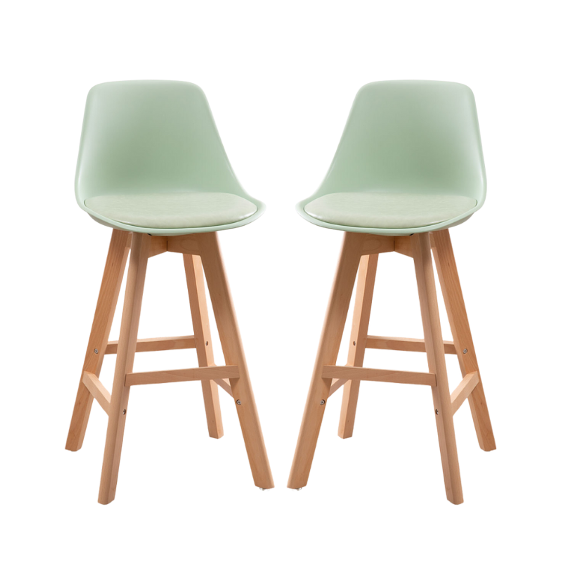 Pack 2 Taburetes Tulip 64 cm Respaldo Medio 7