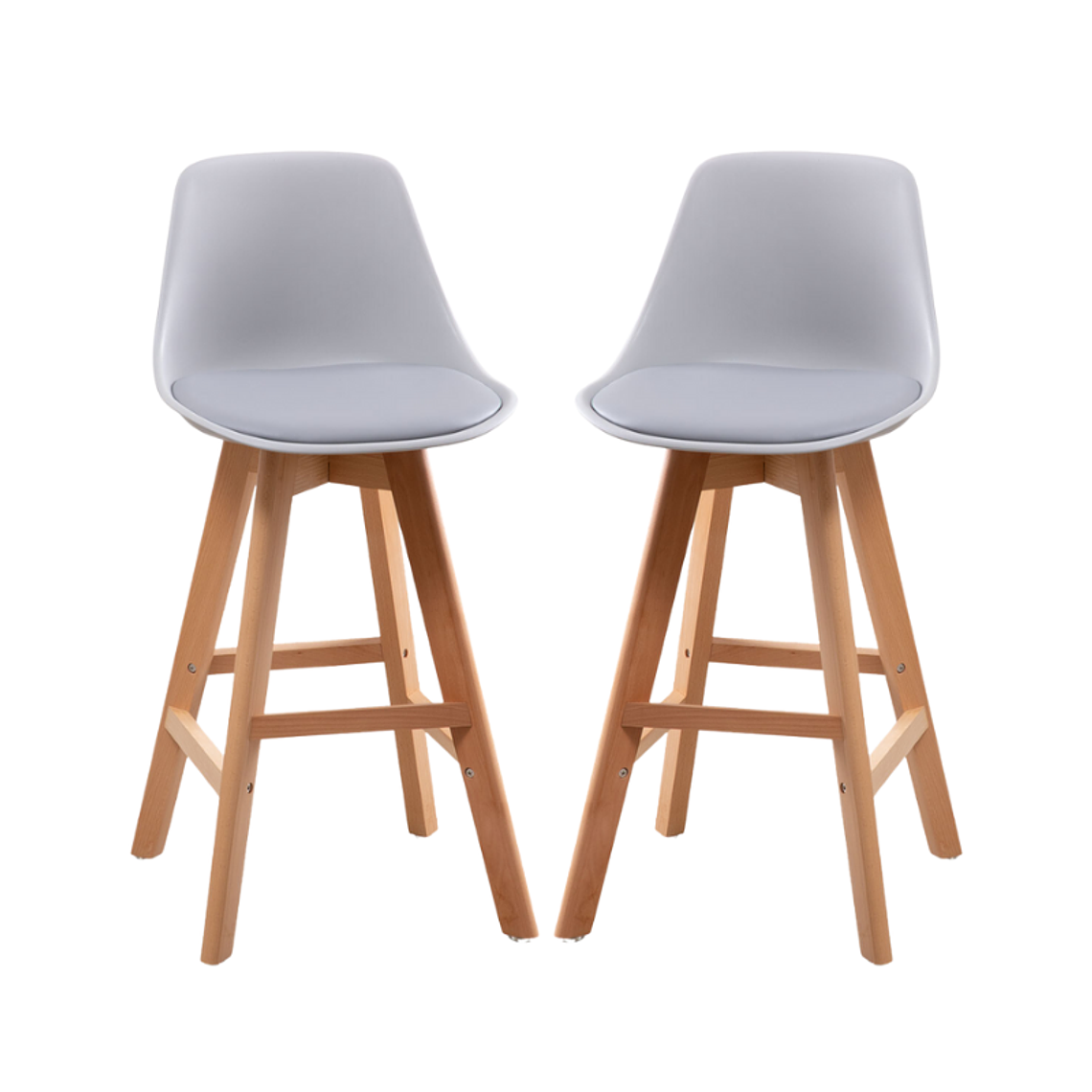 Pack 2 Taburetes Tulip 64 cm Respaldo Medio 5