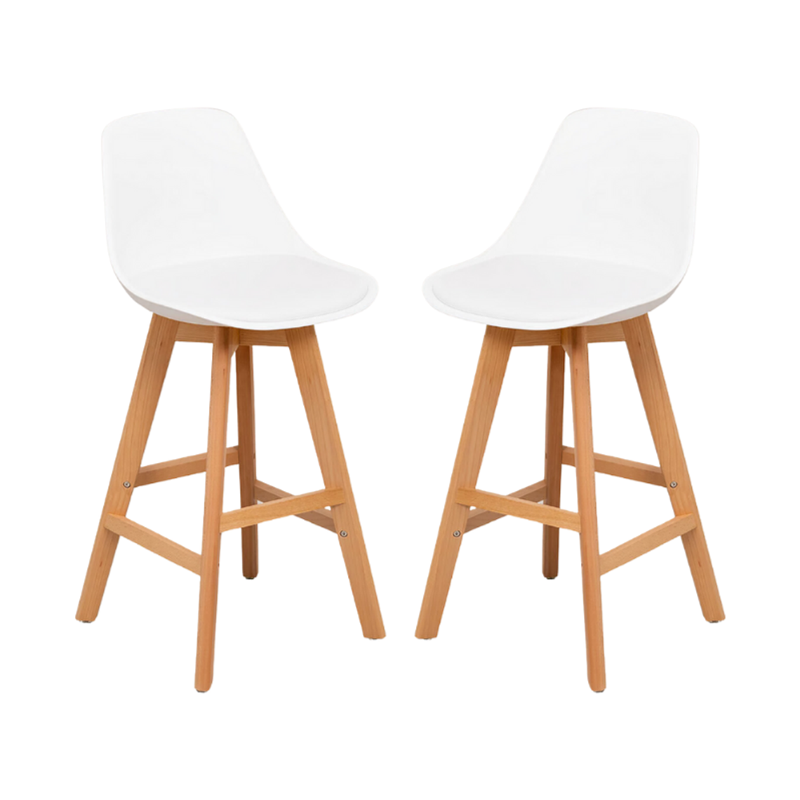 Pack 2 Taburetes Tulip 64 cm Respaldo Medio 3