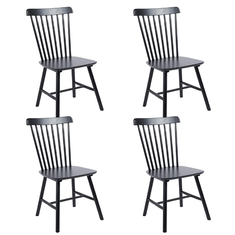 Pack 4 Sillas Windsor Madera - Negras 1