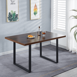 Mesa rectangular Industrial 160x90 cm madera oscura