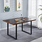 Mesa rectangular Industrial 160x90 cm madera oscura - Miniatura 1