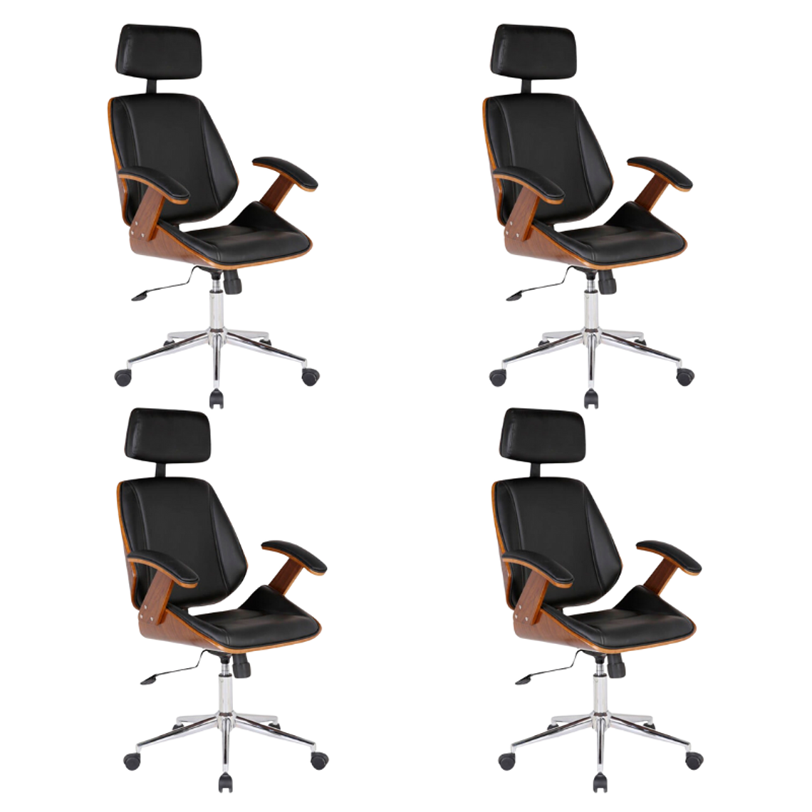 Pack 4 Sillas de oficina Preston PU 1