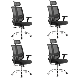 Pack 4 Sillas de Oficina Escritorio Allen Mesh