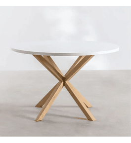 Mesa Spider redonda blanca 120 cm