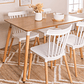 Comedor León rectangular color madera 130x80 cm con 4 Sillas Windsor - Miniatura 1