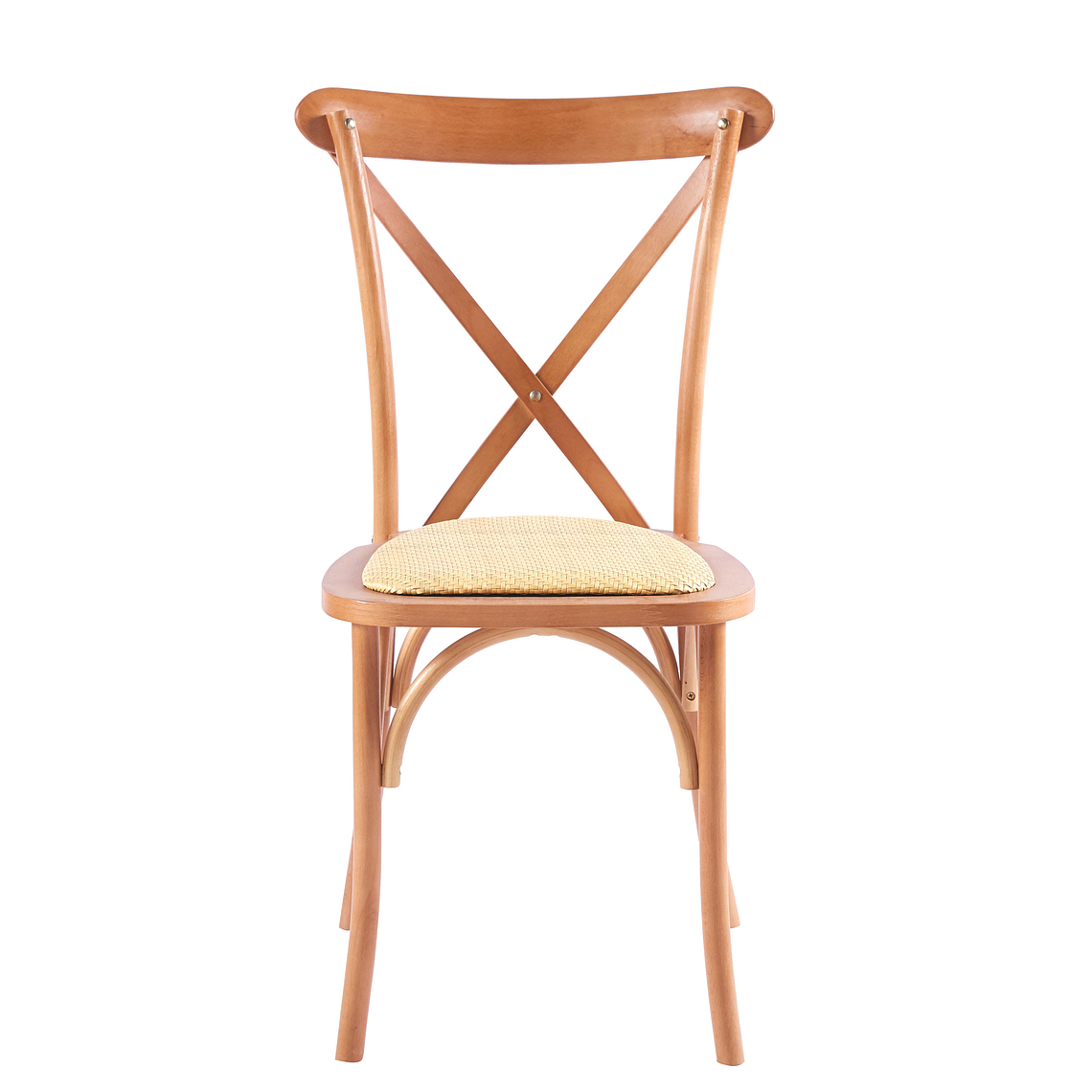 Pack 6 Sillas Crossback Danubio madera rattan natural 3